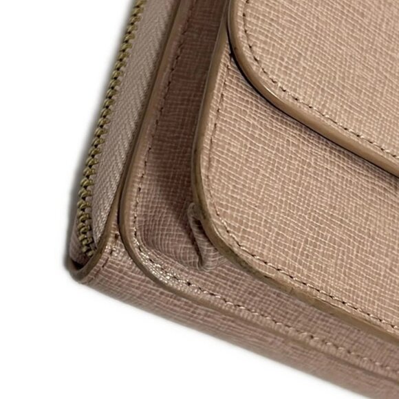 Auth FURLA - Light Pink Leather Shoulder Bag - Picture 5 of 8